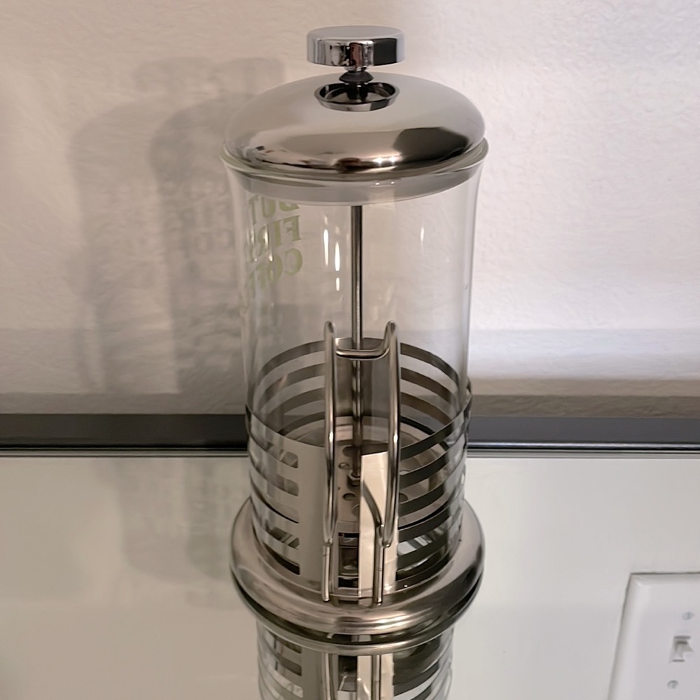 Alfred But First Coffee Silver French Press - Picture 2 of 3